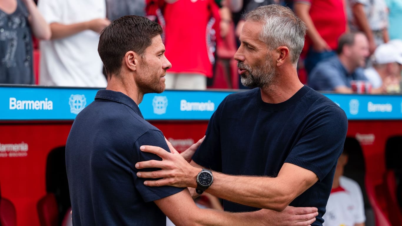 Xabi Alonso (l) und Marco Rose