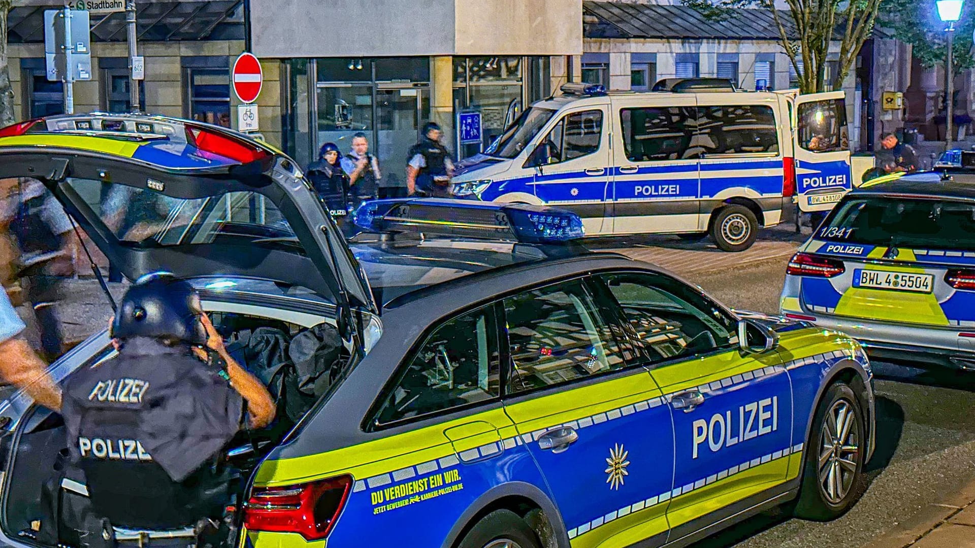 Großer Einsatz der Polizei in Weingarten Großer Einsatz der Polizei in Weingarten