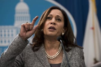 Kamala Harris im Wahlkampf 2014: Sie wird sich jetzt einen Vize suchen müssen (Archivbild).