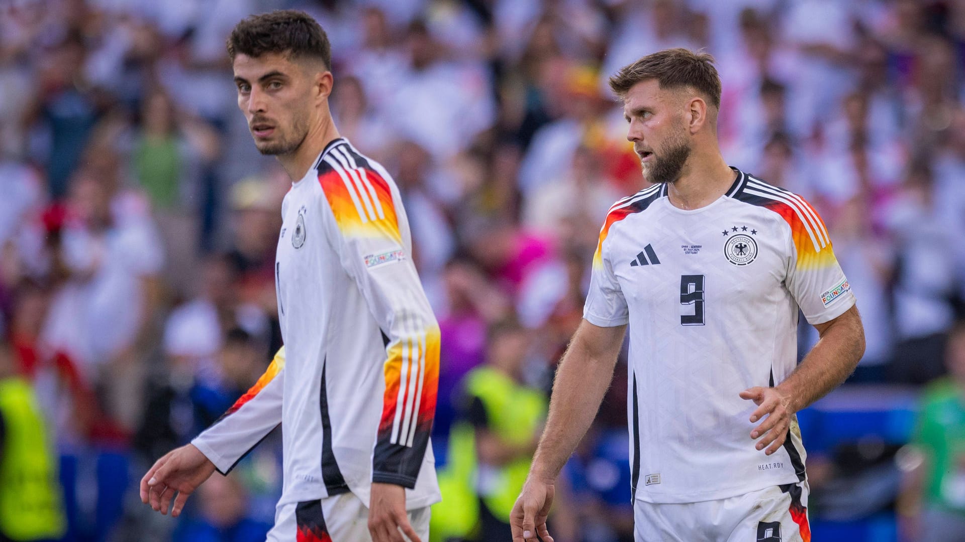 Bei der EM bekam meist Kai Havertz (l.) den Vorzug vor Niclas Füllkrug.