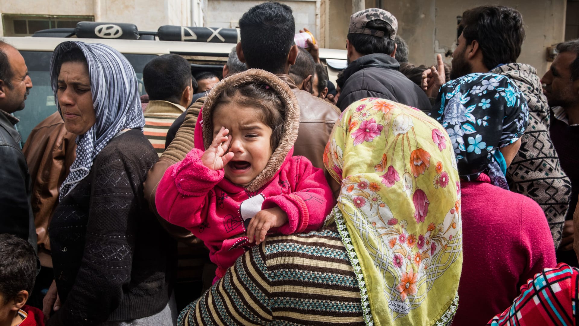 Syrische Geflüchtete im türkischen Grenzgebiet (Archivbild).