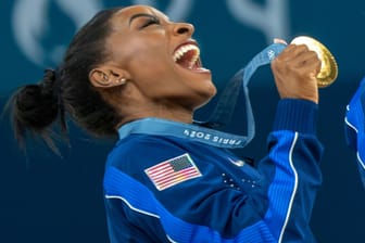 Simone Biles: Die Turnerin gewann mit dem Team der USA bei den Olympischen Spielen in Paris Gold.