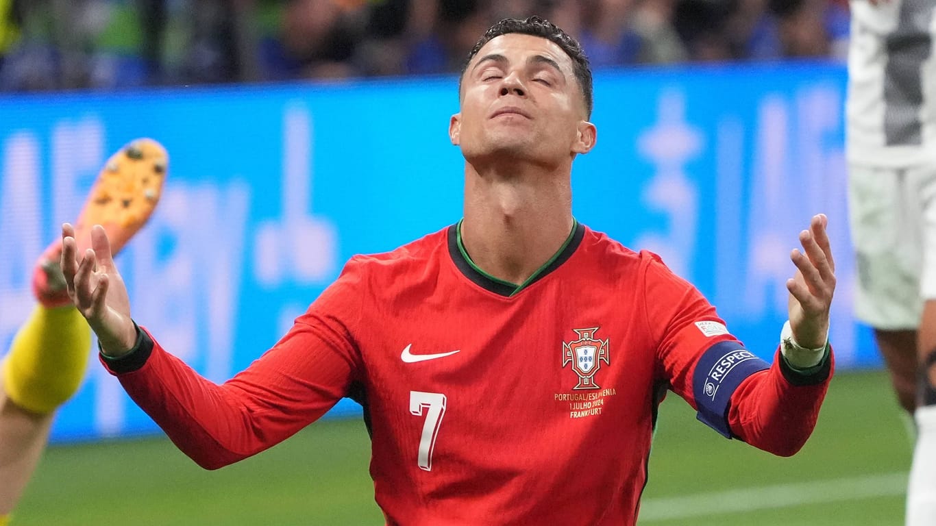 Auf und Ab der Emotionen: Cristiano Ronaldo im Spiel gegen Slowenien.