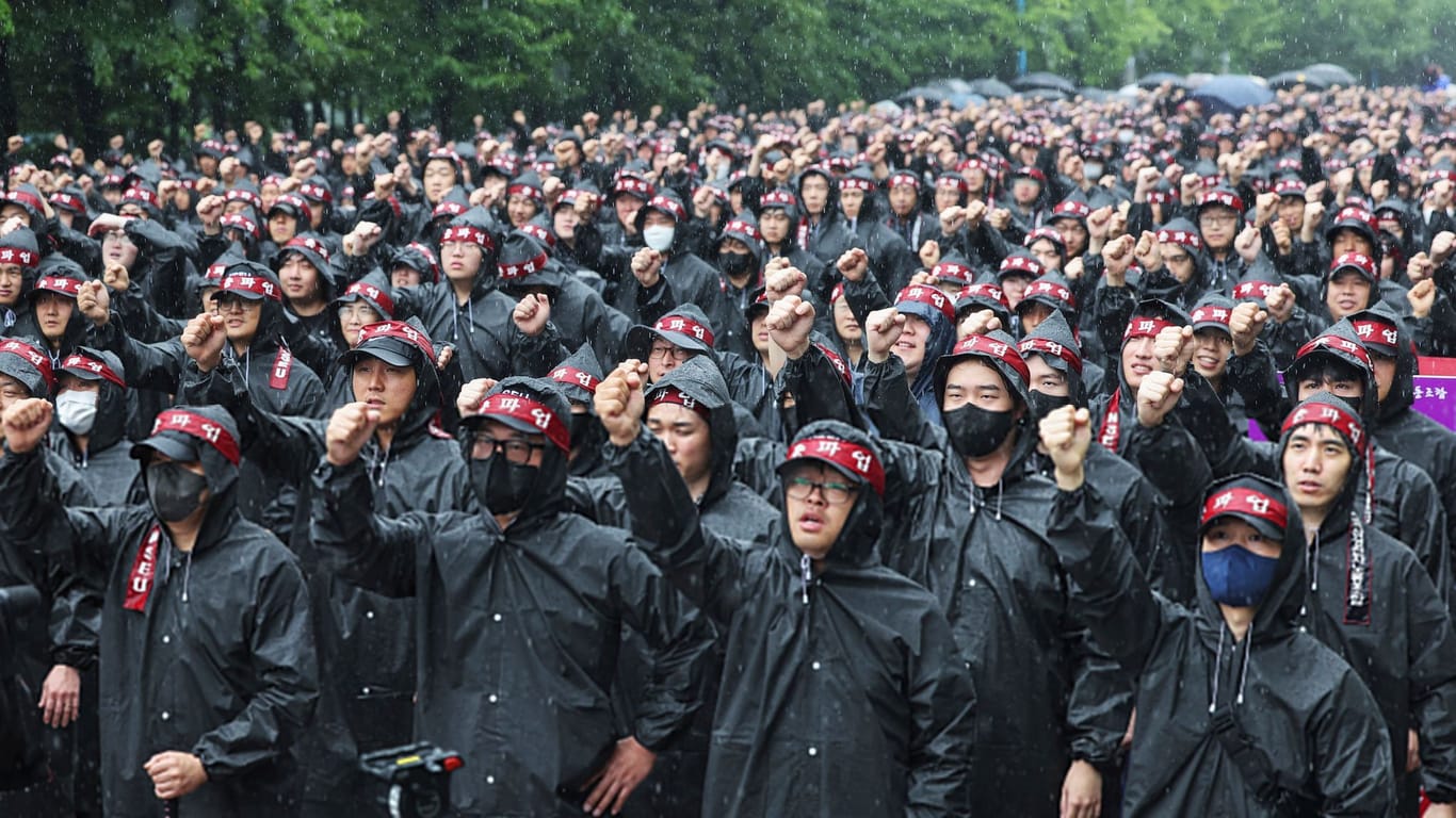 Streik bei Samsung in Südkorea am 08. Juli