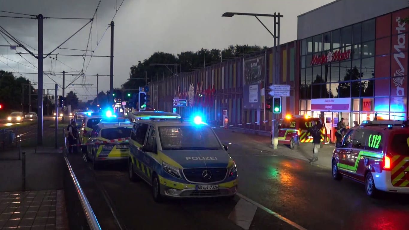 Unfallstelle in Dortmund-Eving: Die beiden Kinder wurden in eine Klinik gebracht.