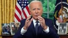 US-Präsident Joe Biden bei einer Rede an seinem Schreibtisch im Weißen Haus: Der 81-Jährige verzichtet auf eine erneute Kandidatur.