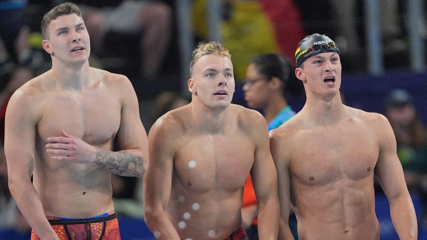 Rekord in Paris: Die deutsche Schwimm-Staffel konnte eine nationale Bestmarke einstellen.