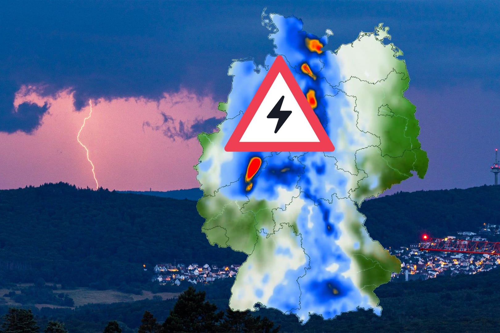 Wetterfilme von t-online zeigen, wo es nach der Sommerhitze heftig kracht.