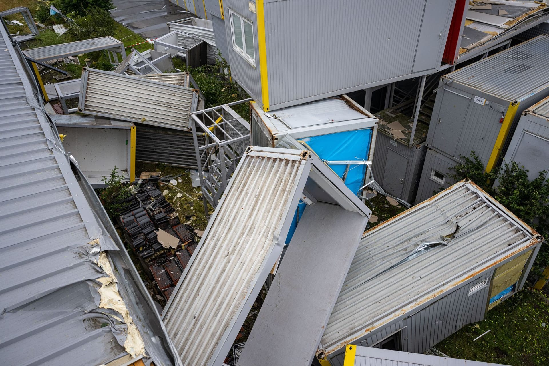 Schäden nach schwerem Sturm im münsterländischen Telgte