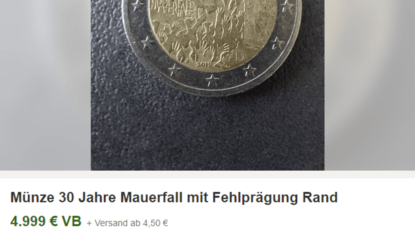 Gedenkmünze 30 Jahre Mauerfall Fehlprägung