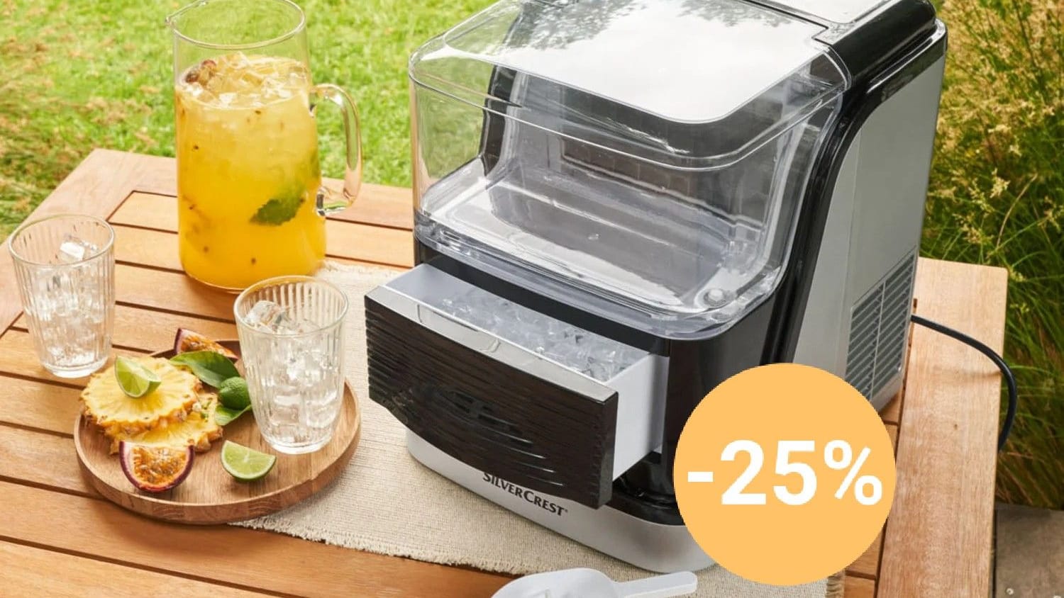 Lidl hat das perfekte Sommer-Gadget im Angebot: Eine selbstreinigende Eiswürfelmaschine von Silvercrest.