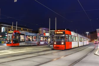 Bremen tram public transport Hauptbahnhof main station in Germany