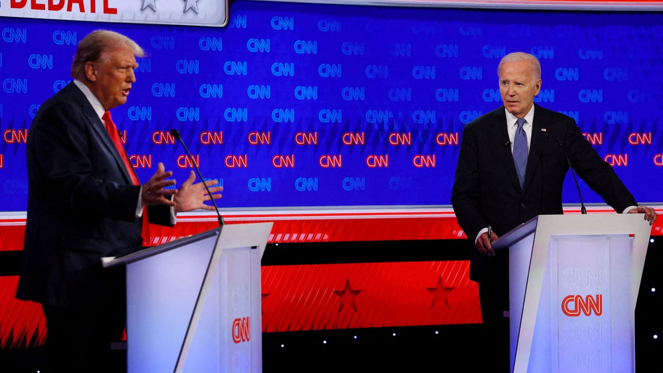 Wendepunkt im Wahlkampf: Ein vollkommen überforderter Joe Biden während der Fernsehdebatte gegen Donald Trump.