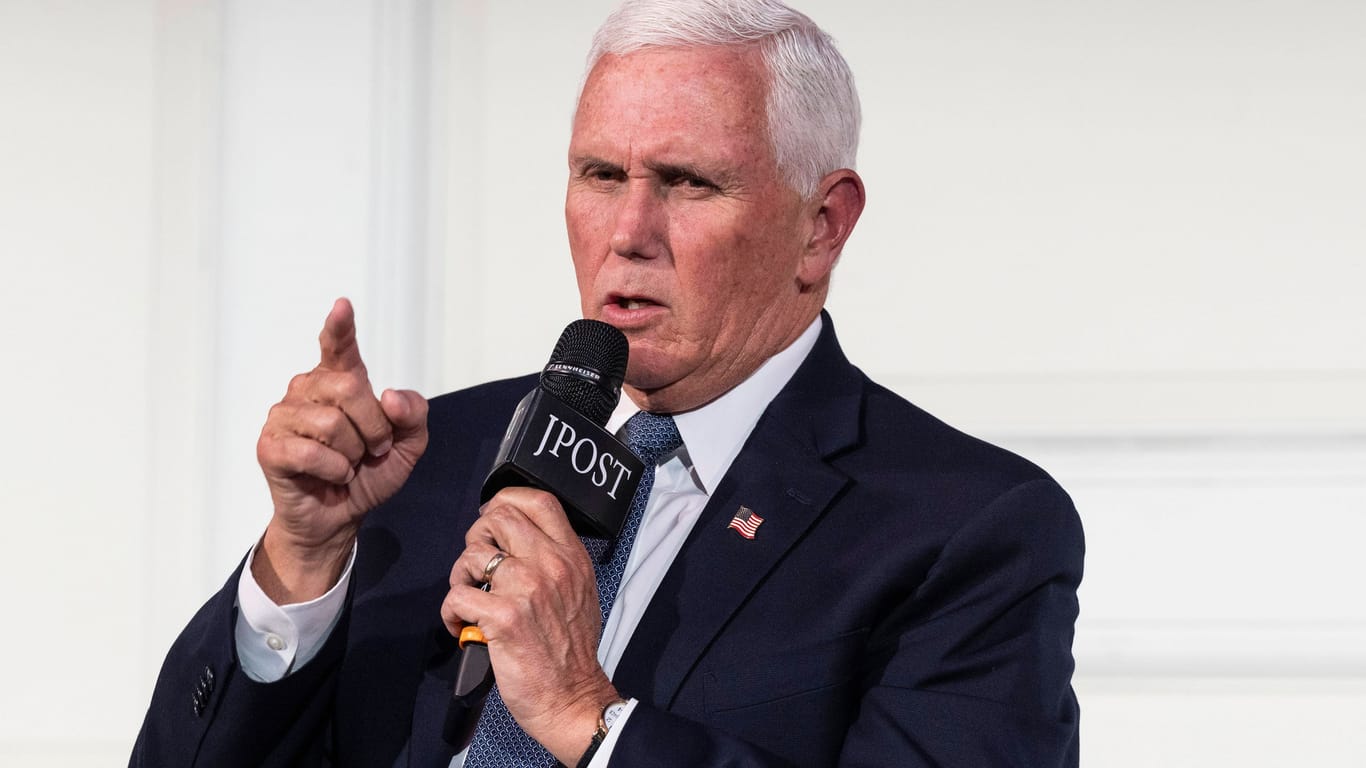 Mike Pence bei einer Konferenz der Zeitung "Jerusalem Post" in New York.