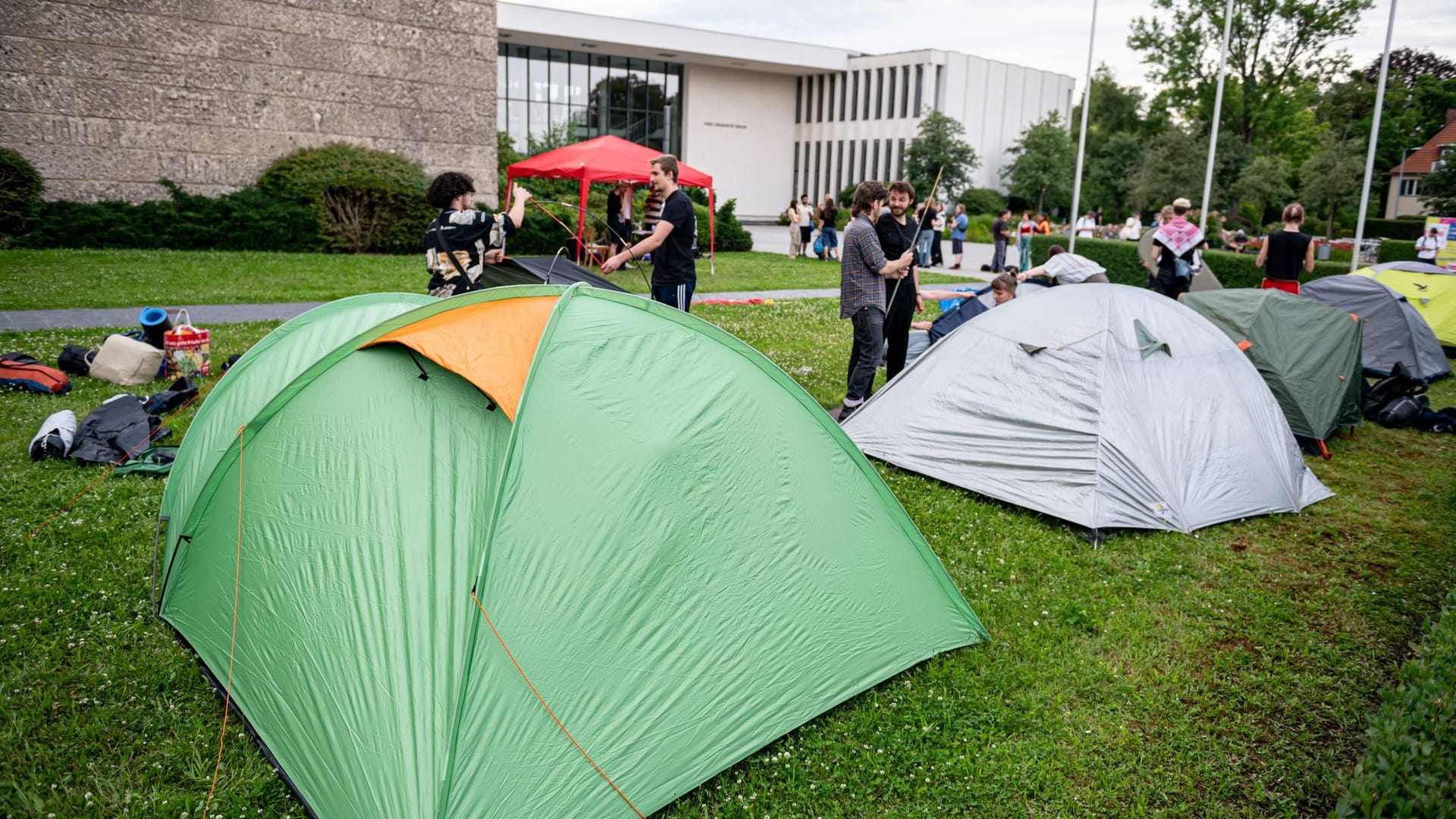 Protestcamp an der FU Berlin (Archivfoto): Es wurde am Dienstag aufgehoben.