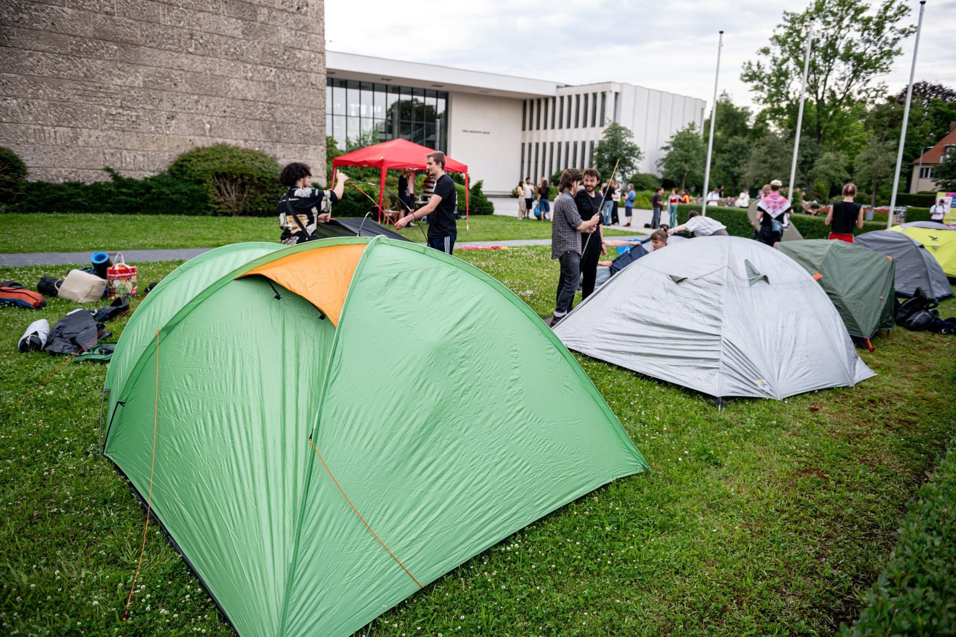 Protestcamp an der FU Berlin (Archivfoto): Es wurde am Dienstag aufgehoben.