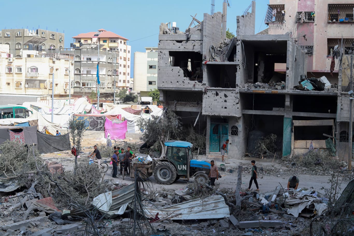 Zerstörtes Gebäude in Gaza: Die Hamas zeigt sich offen für Verhandlungen um die Geiseln.