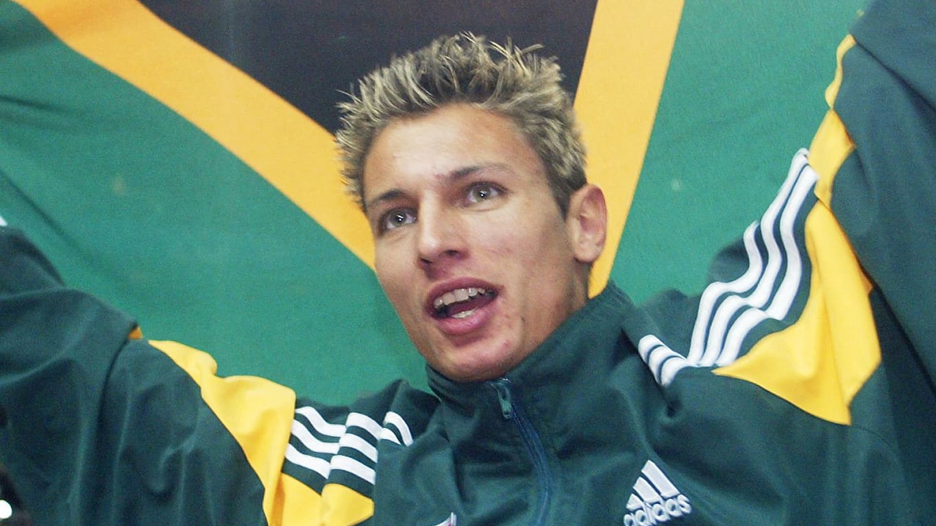 Höhepunkt seiner Karriere: Jacques Freitag gewinnt Gold bei der Leichtathletik-WM in Paris, 2003.