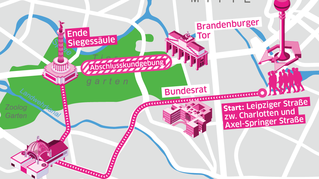 CSD Berlin: Die Demo-Route durch die Hauptstadt.