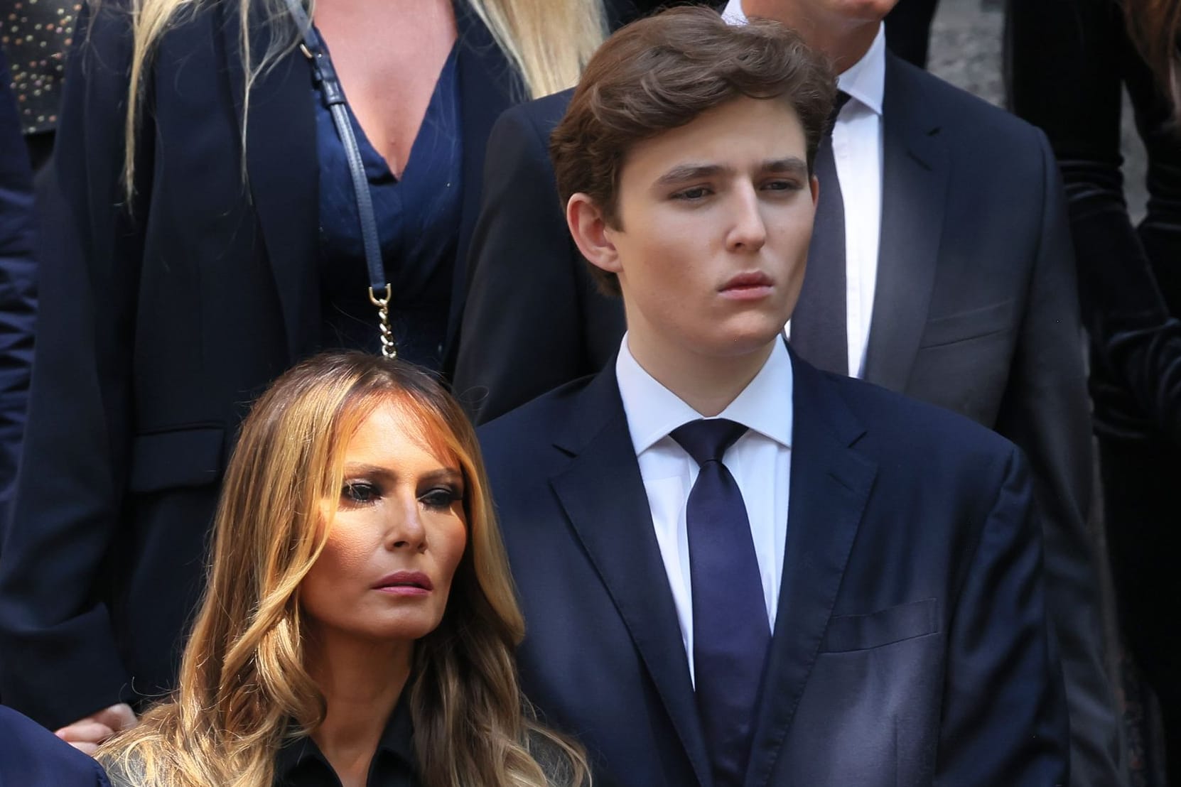 Melania Trump und ihr Sohn Barron im Juli 2022.