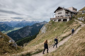 Wanderer in den bayerischen Alpen