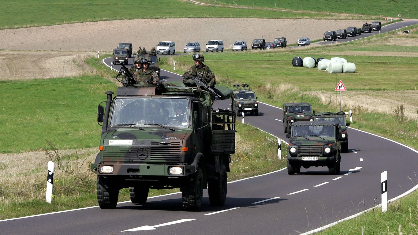 470 Kilometer wird die Kolone des Militärs am Donnerstag zurücklegen.