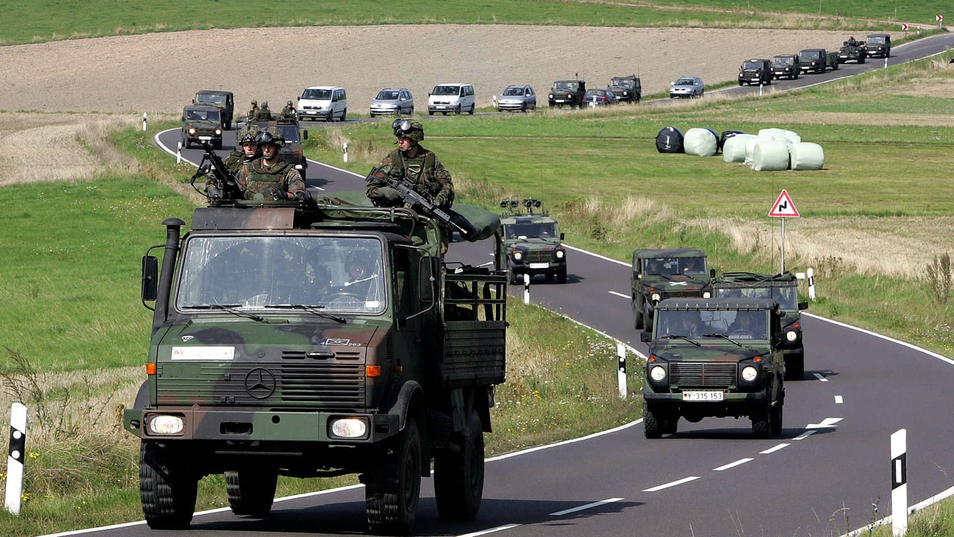 470 Kilometer wird die Kolone des Militärs am Donnerstag zurücklegen.