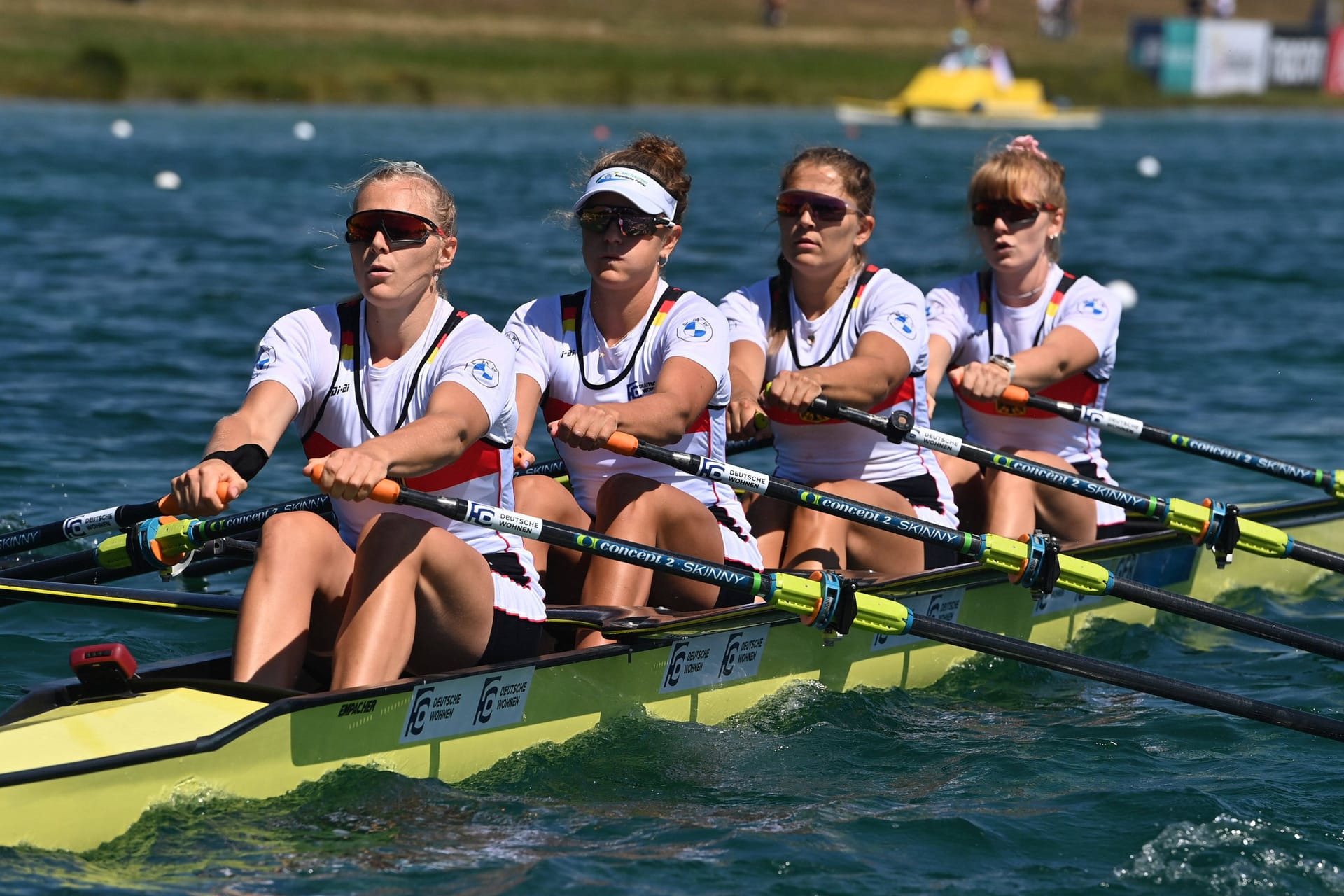 Pia Greiten, Marie Sophie Zeidler, Frauke Hundeling und Sarah Wibberenz (v.l.n.r.): Sie freuen sich über Bronze.