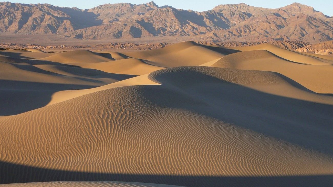 Die Mesquite-Sanddünen: Sie sind ein beliebter Ort innerhalb des Death Valleys.