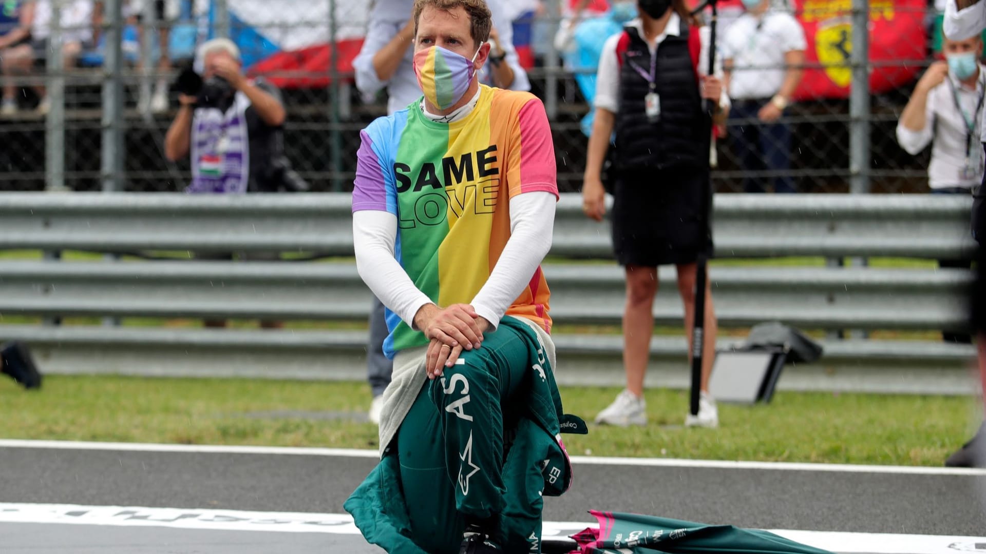 Protest von Sebastian Vettel