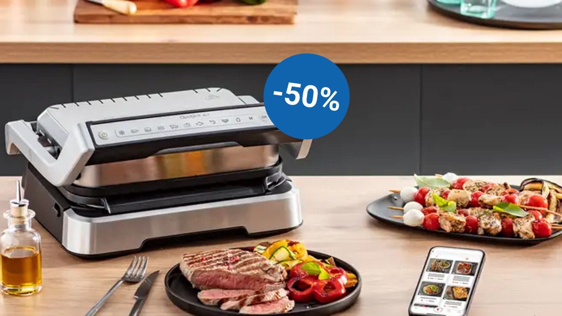 Der Optigrill von Tefal ist zum halben Preis im Angebot erhältlich.