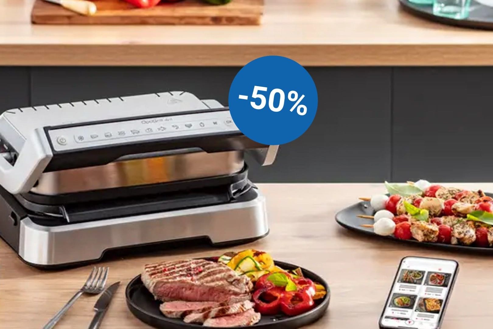 Der Optigrill von Tefal ist zum halben Preis im Angebot erhältlich.