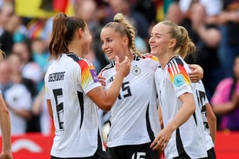 Jubel bei Deutschland: Die DFB-Frauen zeigten gegen Österreich eine ganz starke Leistung.