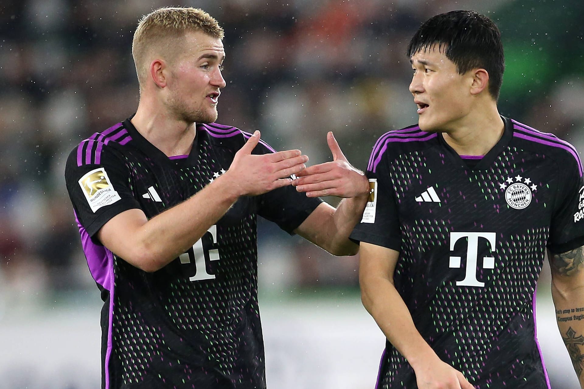 Matthijs de Ligt (l.) neben Min-jae Kim: Der Niederländer könnte den Klub verlassen.