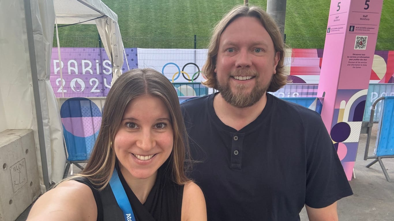 Melanie Muschong (l.) und Alexander Kohne: Die beiden sind für t-online als Reporter bei den Olympischen Spielen vor Ort.