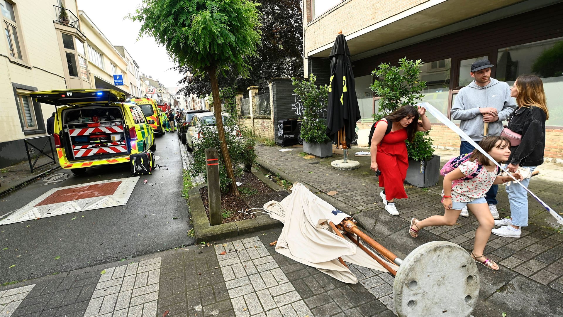 Uccle nach dem Unwetter: Das Gewitter richtete in der Stadt schwere Schäden an.