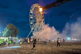 Highfield Festival - Riesenrad brennt