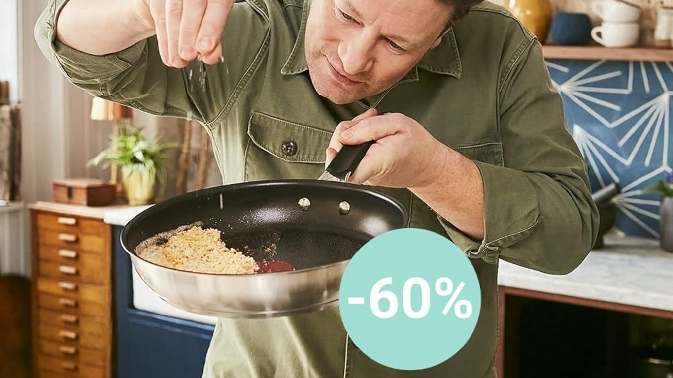 Bei Tefal sichern Sie sich jetzt eine Jamie-Oliver-Pfanne mit exklusivem Gutscheincode für weniger als 50 Euro.