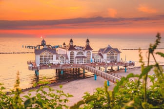 Sellin Pier at sunrise, Baltic Sea, Germany