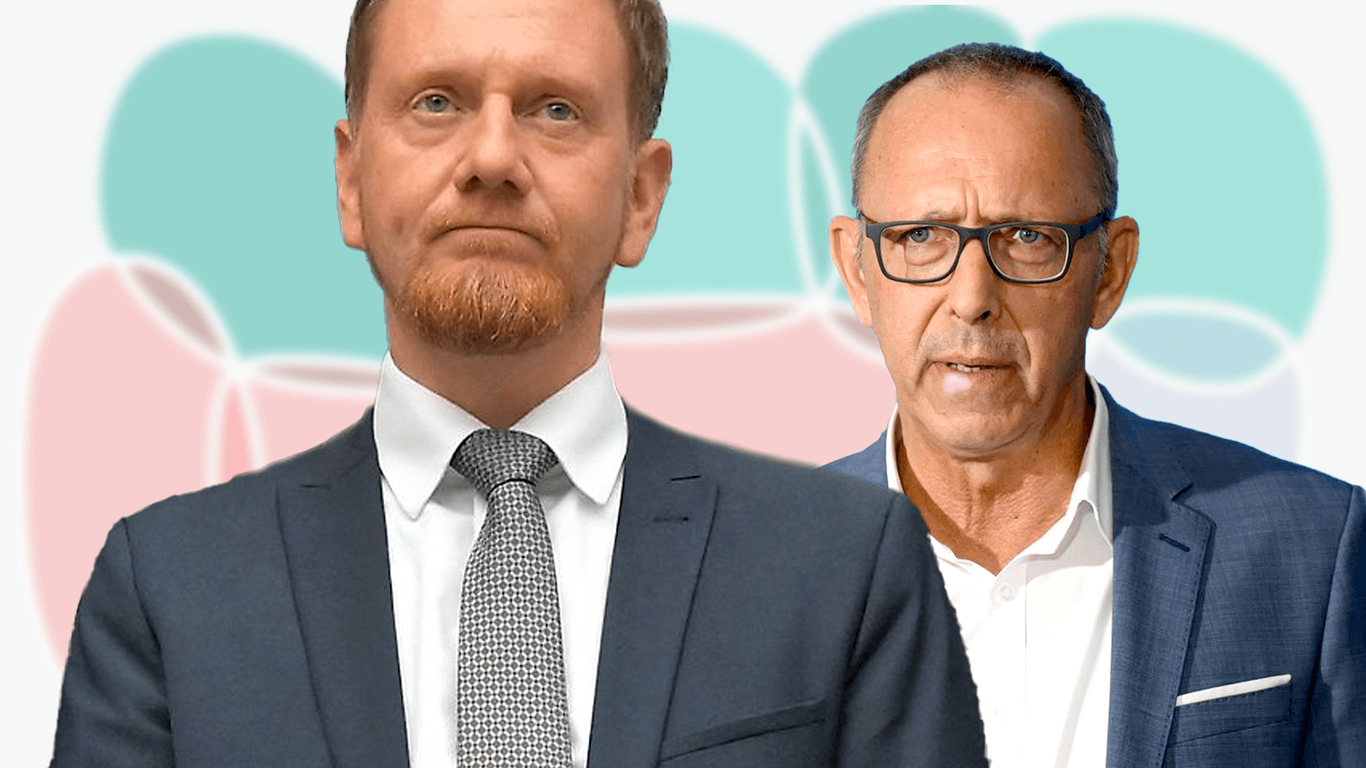 Michael Kretschmer (CDU) und Jörg Urban (AfD): Bereits am Wahlabend habe es ein Vorfühlen zu den Gesprächen gegeben.