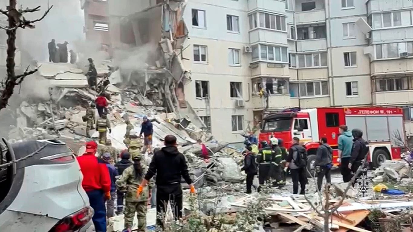 Hochhaus in russischer Stadt Belgorod bei Angriff getroffen