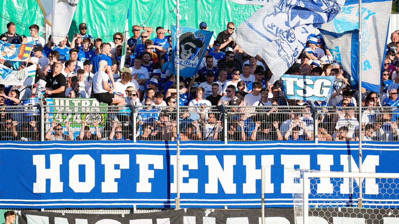 Mitglieder der Hoffenheimer Fanszene beim Pokalspiel in Würzburg: Einige von ihnen sind sauer auf die Klubführung.