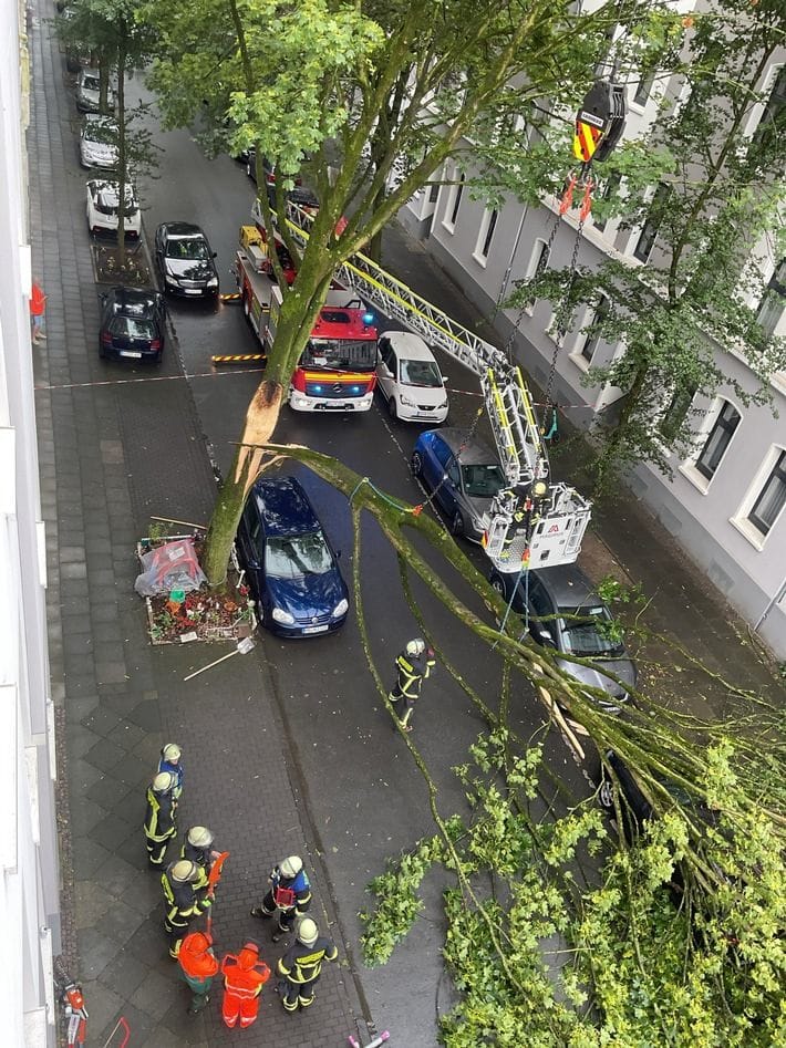 Die Feuerwehr im Einsatz: Verletzte gab es glücklicherweise nicht.