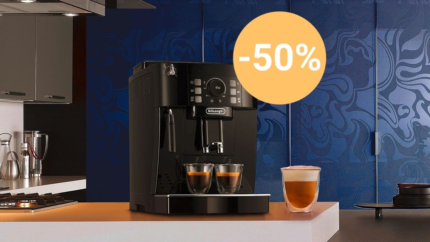 Heute können Sie sich im Aldi-Onlineshop den Kaffeevollautomaten von De'Longhi zum halben Preis sichern.