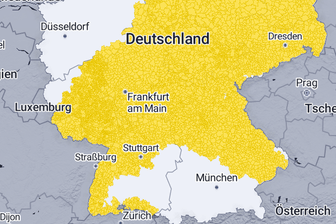 Wetterwarnkarte für Deutschland: Hier wird es heiß.