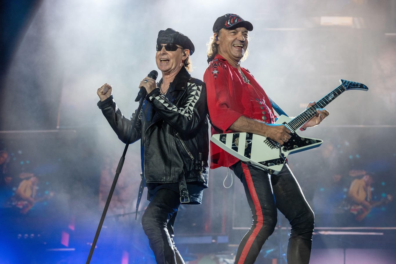 Klaus Meine und Matthias Jabs von den Scorpions beim Wacken Open Air: Das Konzert in Hamburg kann nicht stattfinden.