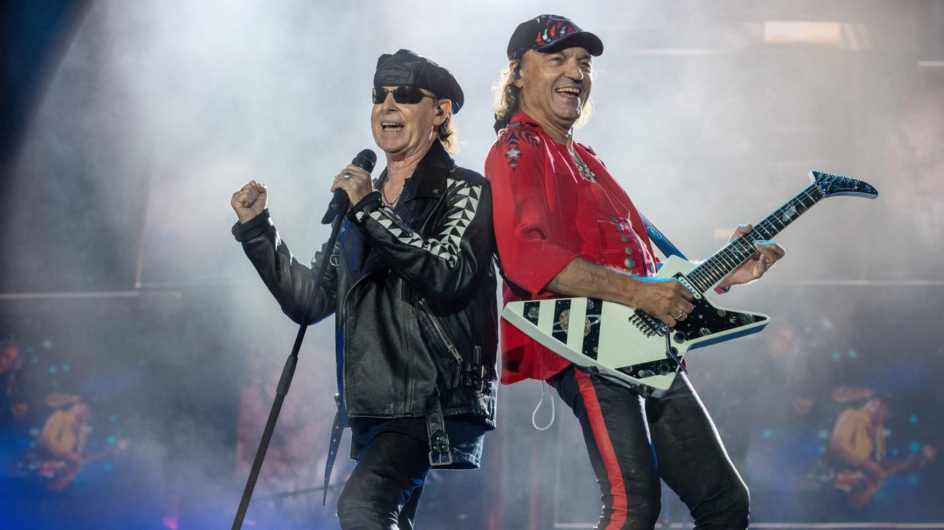 Klaus Meine und Matthias Jabs von den Scorpions beim Wacken Open Air: Das Konzert in Hamburg kann nicht stattfinden.