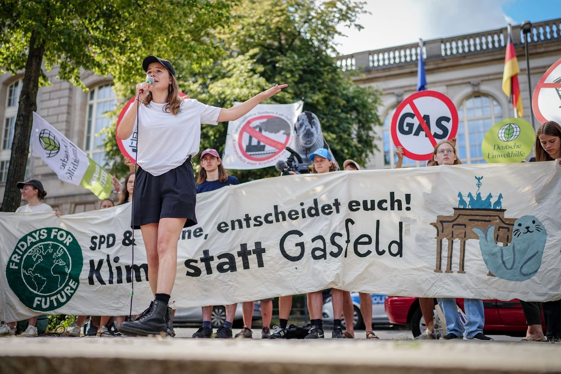 Demonstration gegen Genehmigung eines Gasfelds vor Borkum