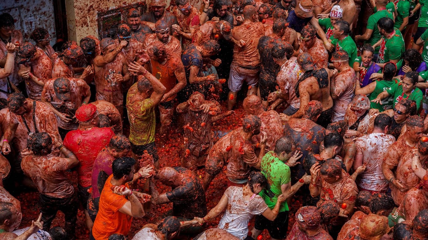 Tomatina de Bunol 2024 in Spanien