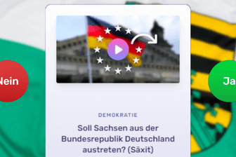 Eine Frage aus dem Voteswiper: Soll Sachsen aus der Bundesrepublik Deutschland austreten?